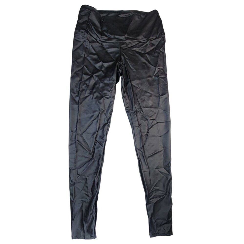 GeeGee Leggings Faux Black Leather Pants Womens Small Skinny New in Bag